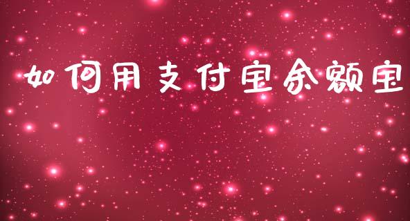 如何用支付宝余额宝_https://www.apanben.com_在线喊单_第1张