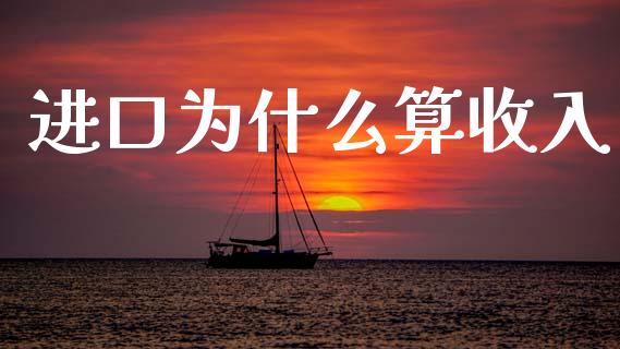 进口为什么算收入_https://www.apanben.com_股市指导_第1张
