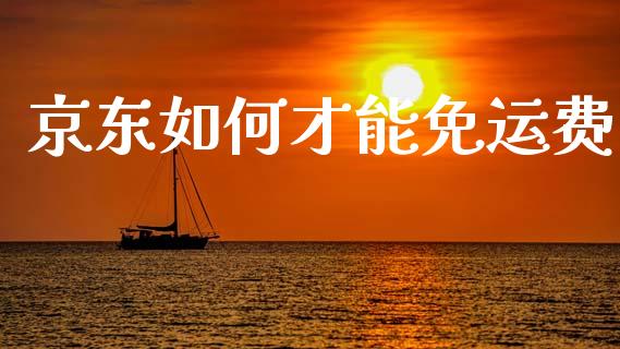 京东如何才能免运费_https://www.apanben.com_国际财经_第1张
