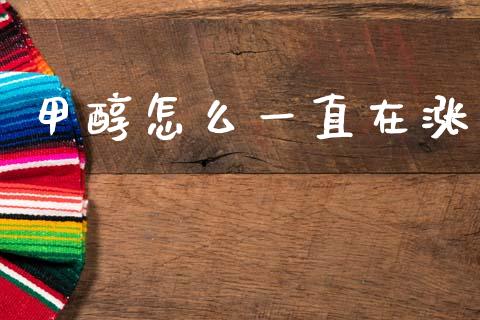 甲醇怎么一直在涨_https://www.apanben.com_股市指导_第1张