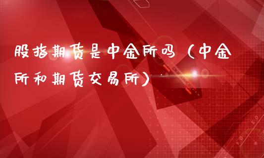 股指期货是中金所吗（中金所和期货交易所）_https://www.apanben.com_国际期货_第1张