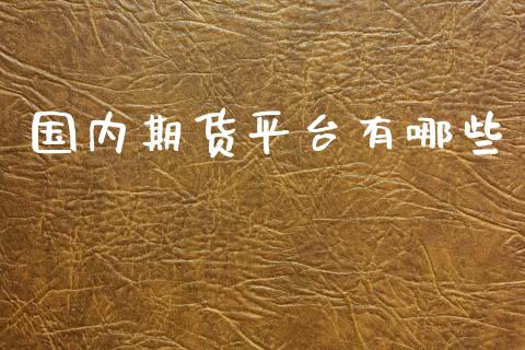 国内期货平台有哪些_https://www.apanben.com_在线喊单_第1张