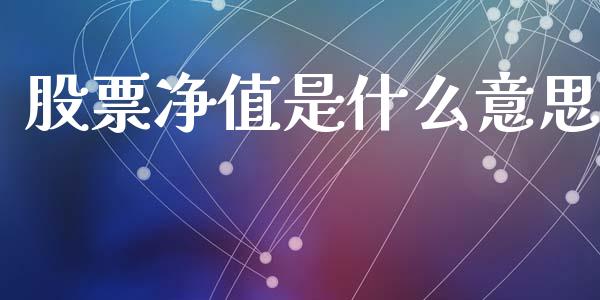 股票净值是什么意思_https://www.apanben.com_国际财经_第1张