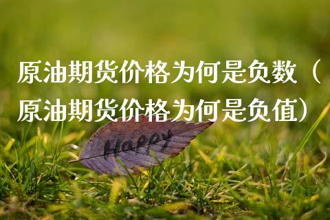 原油期货价格为何是负数（原油期货价格为何是负值）_https://www.apanben.com_国际期货_第1张