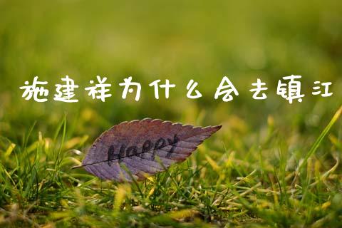 施建祥为什么会去镇江_https://www.apanben.com_国际期货_第1张