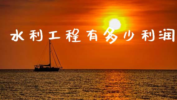 水利工程有多少利润_https://www.apanben.com_国际期货_第1张
