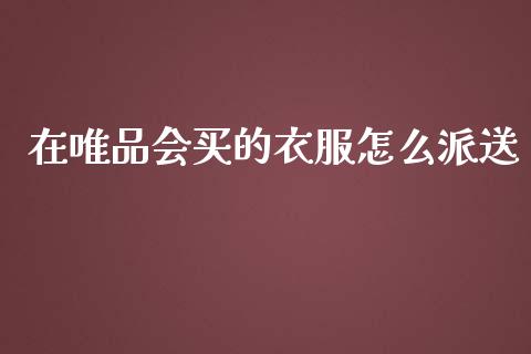 在唯品会买的衣服怎么派送_https://www.apanben.com_股票怎么玩_第1张
