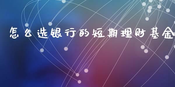 怎么选银行的短期理财基金_https://www.apanben.com_国际财经_第1张