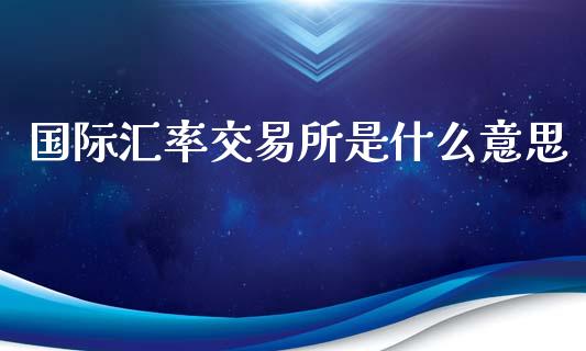 国际汇率交易所是什么意思_https://www.apanben.com_股票怎么玩_第1张
