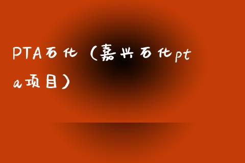 PTA石化（嘉兴石化pta项目）_https://www.apanben.com_期货学院_第1张