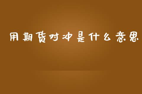 用期货对冲是什么意思_https://www.apanben.com_期货学院_第1张