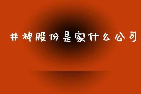 井神股份是家什么公司_https://www.apanben.com_国际财经_第1张