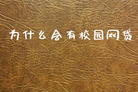 为什么会有校园网贷_https://www.apanben.com_财经资讯_第1张