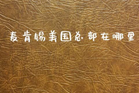 麦肯锡美国总部在哪里_https://www.apanben.com_股市分析_第1张