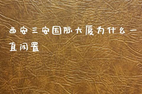 西安三安国际大厦为什么一直闲置_https://www.apanben.com_期货学院_第1张