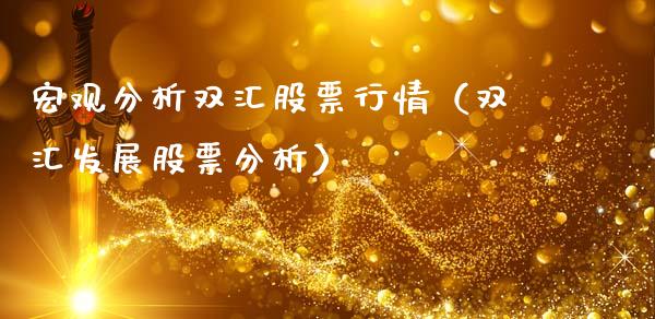 宏观分析双汇股票行情（双汇发展股票分析）_https://www.apanben.com_股市分析_第1张