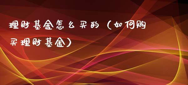 理财基金怎么买的（如何购买理财基金）_https://www.apanben.com_财经资讯_第1张