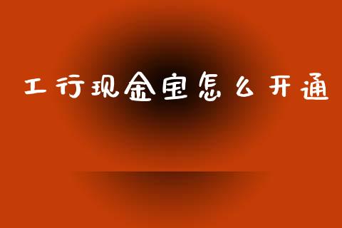 工行现金宝怎么开通_https://www.apanben.com_期货学院_第1张