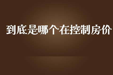到底是哪个在控制房价_https://www.apanben.com_期货学院_第1张